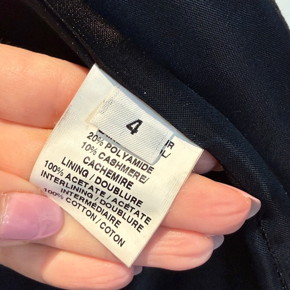 Elegant Wool Black Women's Coat - Picture 6 of 7